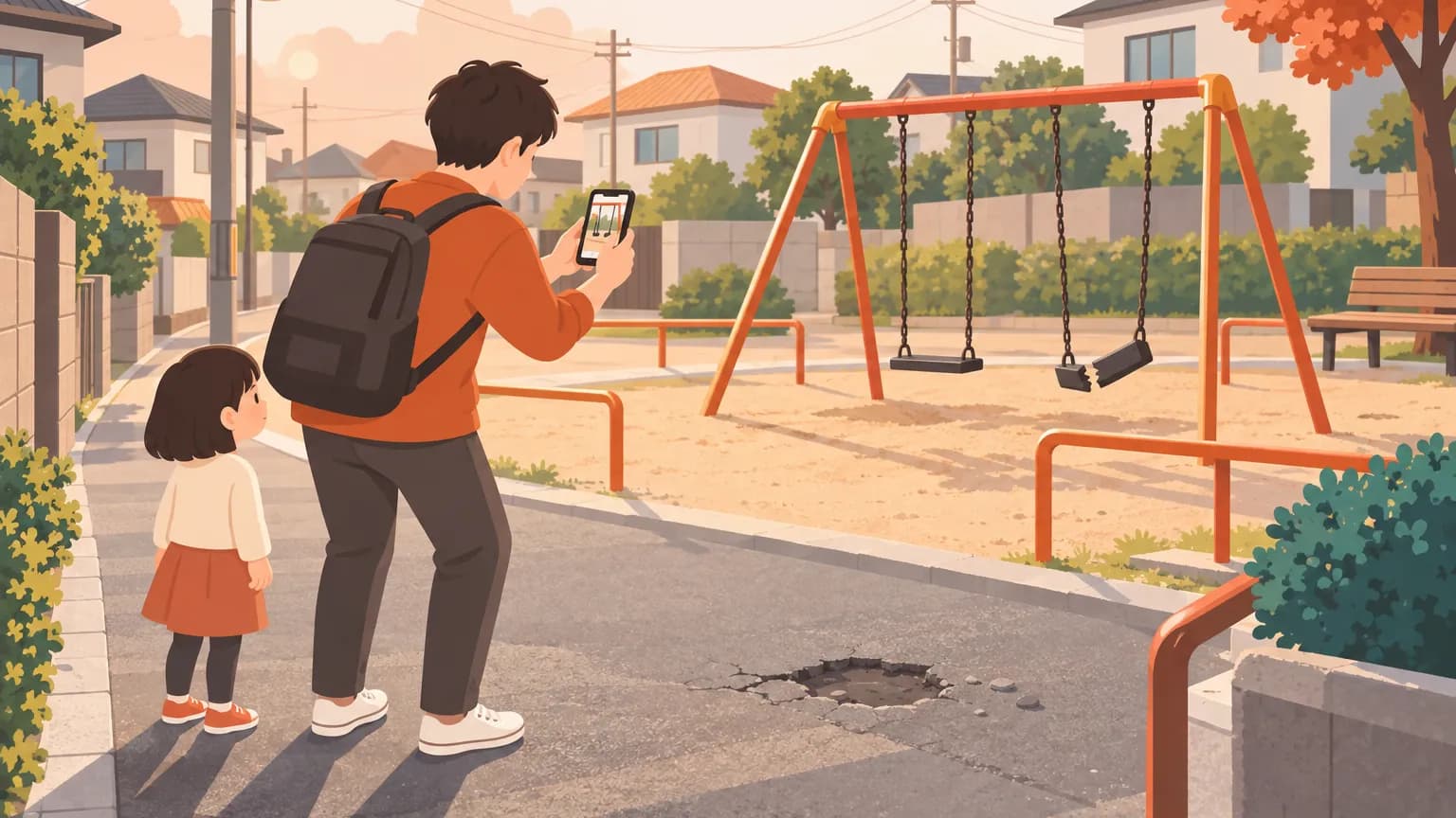 道路の穴ぼこや公園の遊具の傷み、LINEで通報 東大阪市の使い方と結果の見方